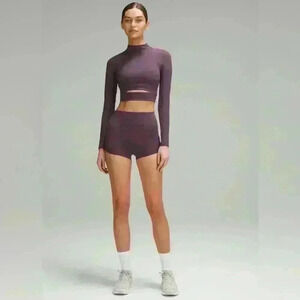 Lululemon Purple Nulux Tight-Fit Track Shorts Running 2.5” - Size 6